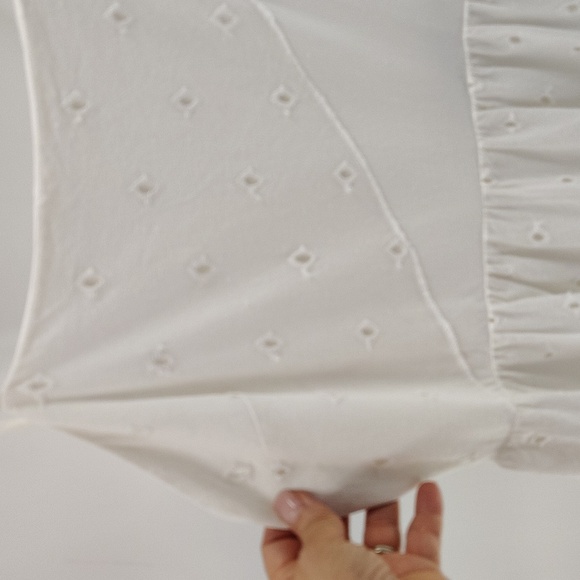 House Of Harlow X Revolve White Eyelet Dress Medium Adjustable Strap Open Back - Picture 5 of 13